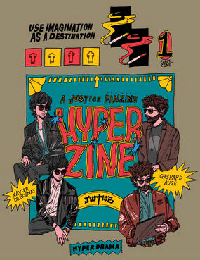 HYPERZINE: A Justice Fanzine Volume 1. Cover art by Jiwon AKA @chwon0906 on Instagram